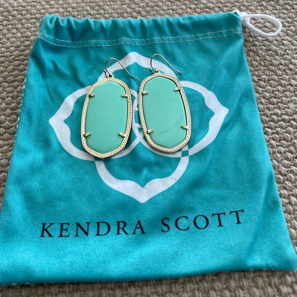 Kendra Scott Danielle Gold Drop Earrings in Turquoise